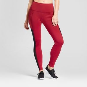 Joylab Women's Crimson Piper Sports Leggings Red
